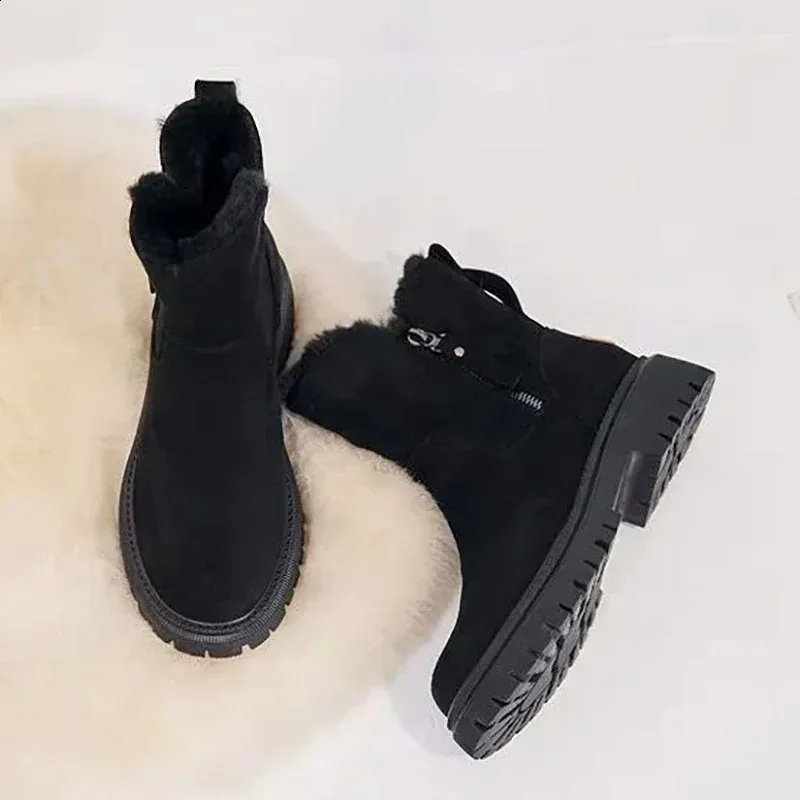 Womens Snow Boots Winter Warm Fur Lined Platform Boots For Ladies_voghion.com