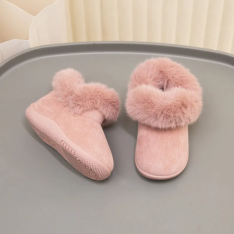 Bebek Kız Kar Çocuk Pamuklu Ayakkabılar Cutefeet Peluş Sıcak İlk Yürüteçler Kaymaz Bebek Botları 12 - 17 Numara_voghion.com