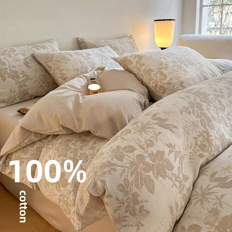 Juego de cama de 2/3/4 piezas, sábanas de hilo, juego de cama de cuatro piezas