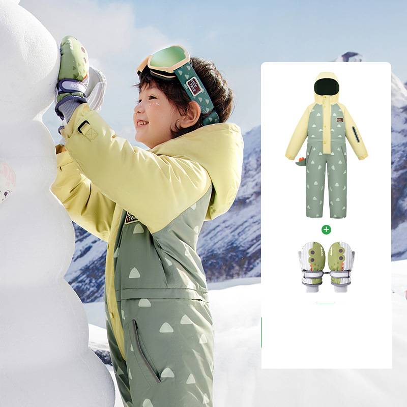 ​​Kids' Snowsuit One-Piece – Waterproof & Windproof Ski Jumpsuit For Boys & Girls (1000mm Rated, Seam-Taped, Moisture-Wicking)​​_voghion.com