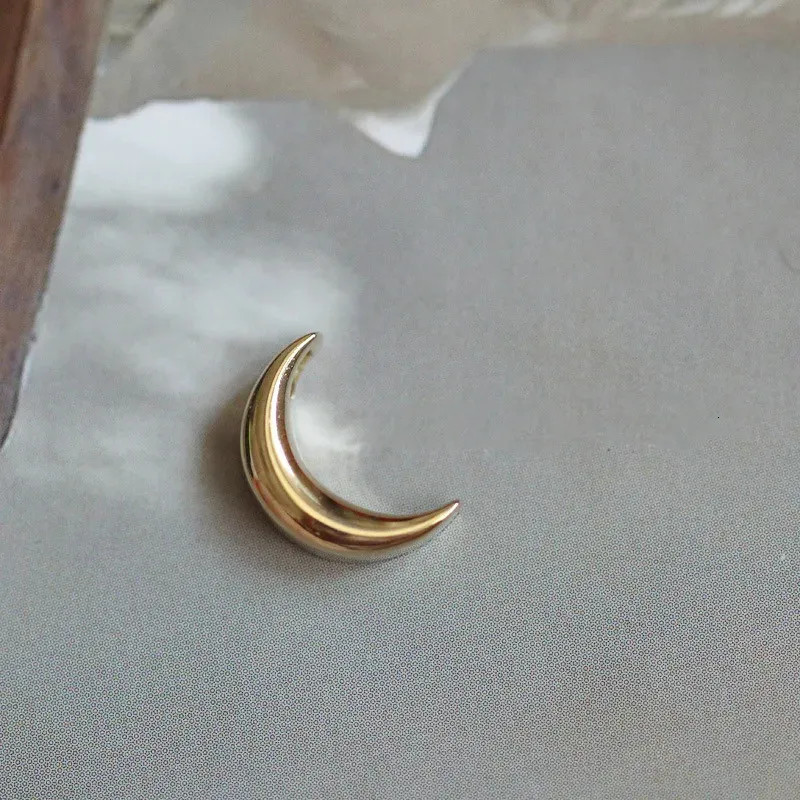 Collana con ciondolo in oro k allmatch, piccola luna, elegante, placcata in argento sterling 14K, con piastra leggera, entrata Lux 240119_voghion.com