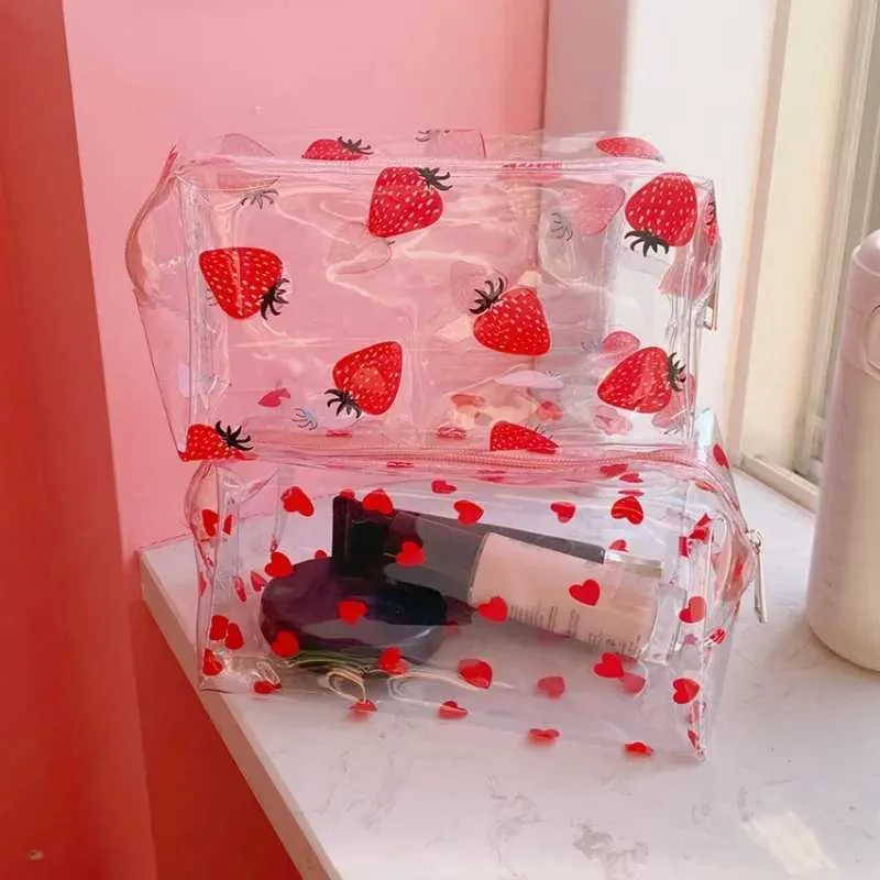 Borsa da viaggio trasparente in PVC per trucco e bellezza, organizer da viaggio per ragazze, Y241023_voghion.com