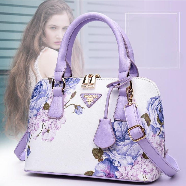 Sacs pour femmes nouveau style ethnique bleu et blanc porcelaine femme sac version d'un sac à main à bandoulière sac messager rétro mode sac coquillage
