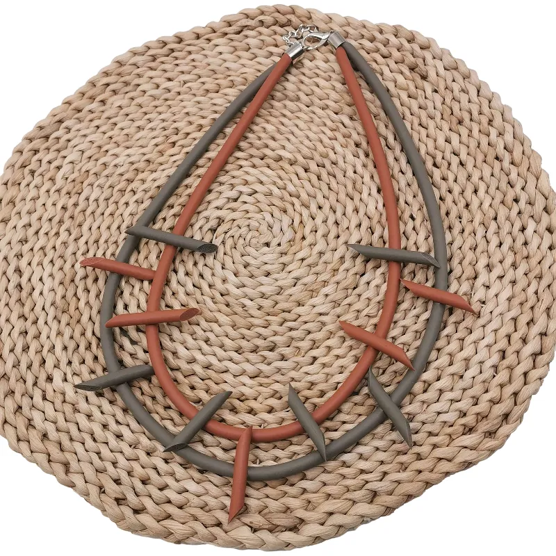 Catene Collana in gomma fatta a mano per le donne Boho Ciondoli Gotico Semplice catena Choker Moda coreana Gioielli fai da te a strati_voghion.com