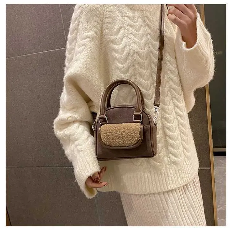 Mini borsa a tracolla in camoscio per donna borsa a spalla versatile_voghion.com