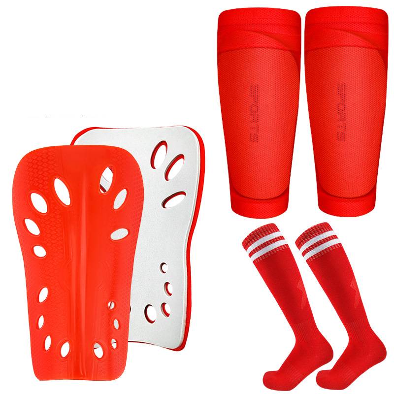 ​Youth Football Shin Guard Socks Set - Knee-High Compression Sleeves For Soccer, Basketball & Sports (3-Pack) - Breathable PU Material, Unisex S/M/L​_voghion.com