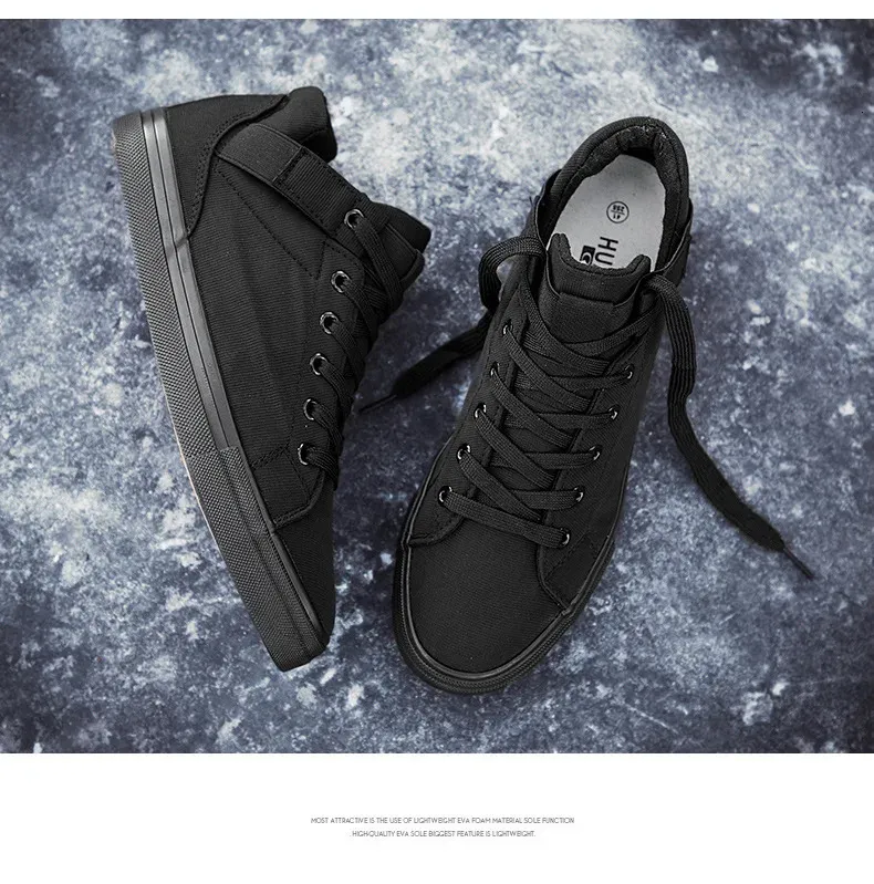 Baskets noires en toile pour hommes, chaussures décontractées respirantes en tissu pour jeunes hommes, augmentant la hauteur de 3 cm, 240624_voghion.com