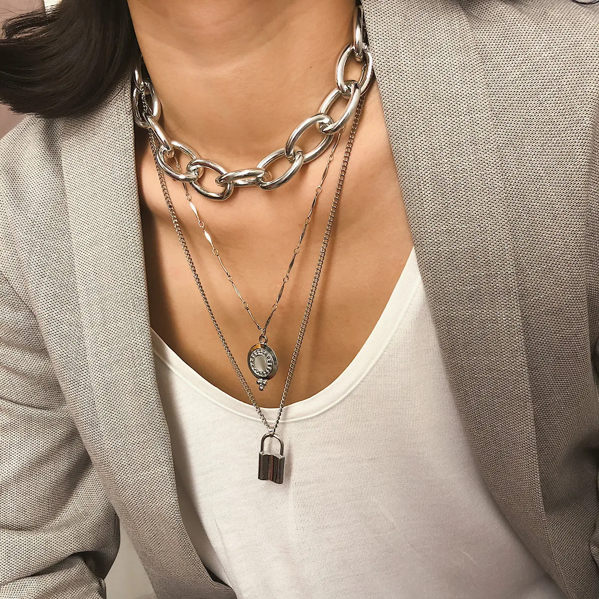 Catene Lucchetto Catena Spessa Collana Moda Lucchetto Ciondolo Per Donna Uomo Punk Gioielli 2022 Grunge Athetic Eboy_voghion.com