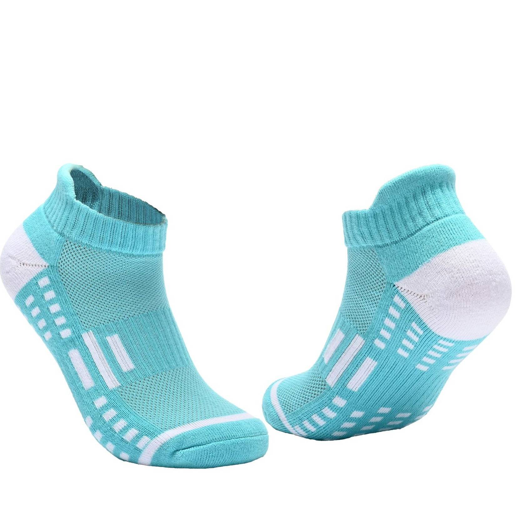 Chaussettes de badminton unisexes basses avec semelle éponge antidérapante, chaussettes de sport en coton respirant pour la course et les modes de vie actifs (6 couleurs)_voghion.com