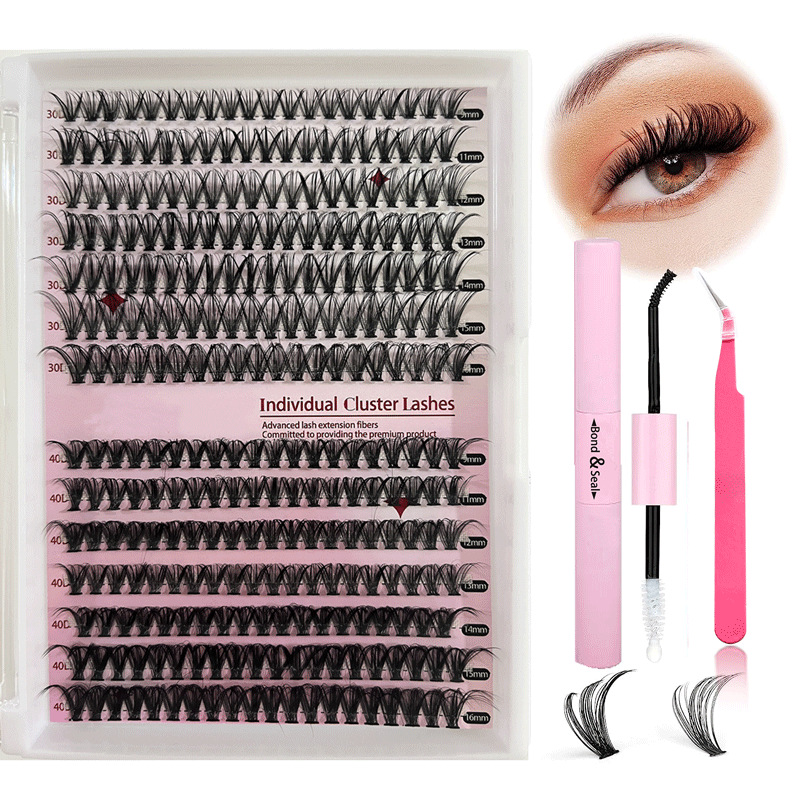 DIY Cluster Lashes Falsche Wimpern 30D 40D Wimpern Mix Set_voghion.com
