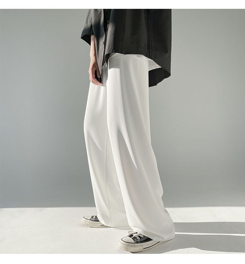 2024 neue Eis Seide Männer Jogger Sweatpan Y2k Streetwear Sportwear Jogging Gym Hose Männlichen Baggy Breites Bein_voghion.com