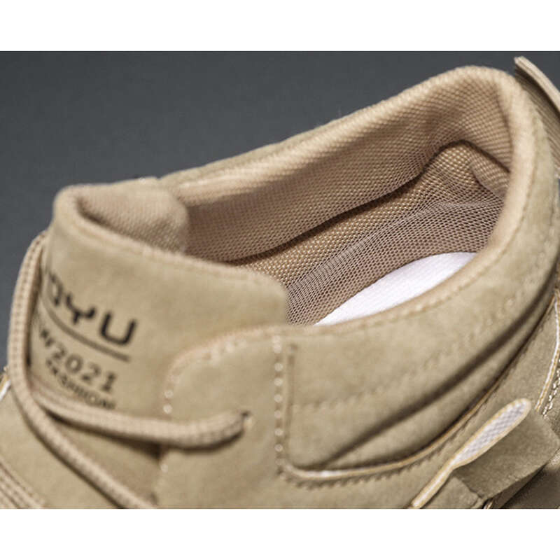 Spring High Top Workwear Men's Trendy And Versatile Thick Sole Anti Slip Construction Site Work Safety Shoes, Martin_voghion.com