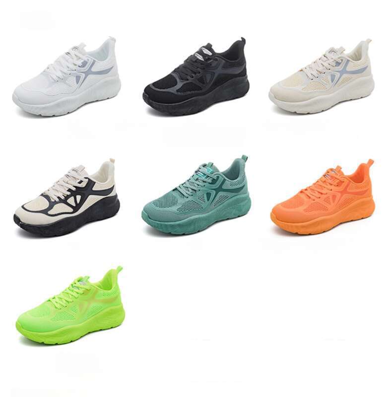 Scarpe da corsa casual piccole bianche con fondo spesso da donna, per sport primaverili_voghion.com