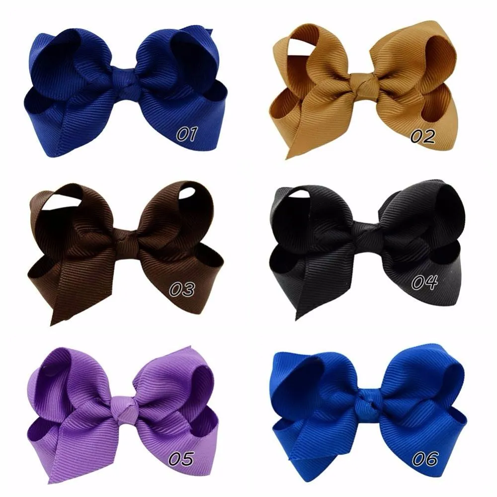 20 teile/los Koreanische 3 Zoll Ripsband Beugt Zubehör Mit Clip Boutique Bogen Haarnadeln Haar Ornamente_voghion.com