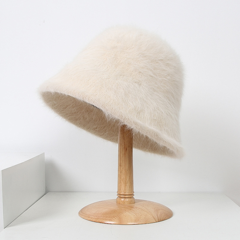Fisherman For Women, Rabbit Fur Women's Autumn And Winter Korean Fashion Warm Hat, Fluffy Cold-Proof Ear Protection_voghion.com