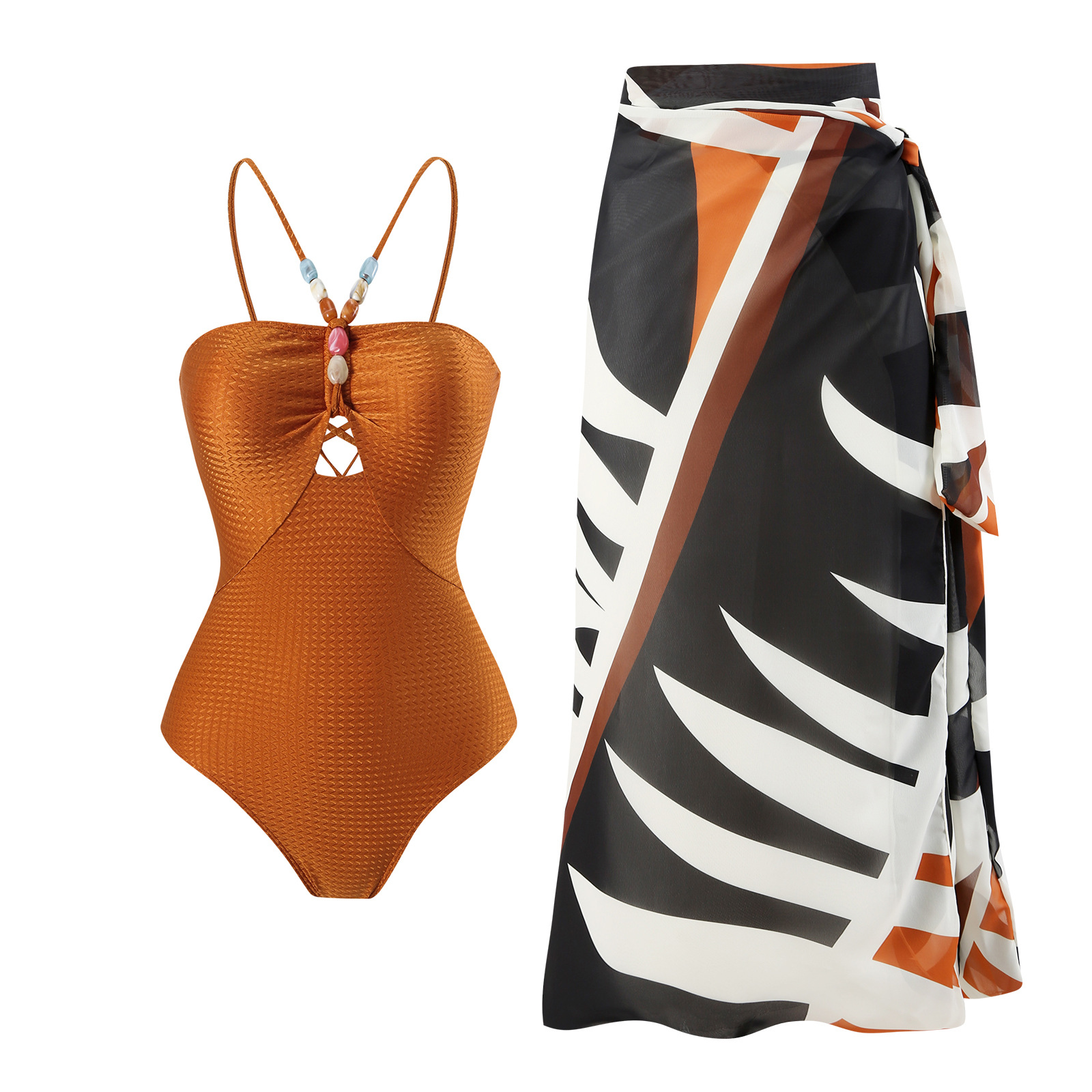 Nouveau maillot de bain une pièce pour femme de couleur unie costume français rétro couvrant le ventre minceur maillot de bain