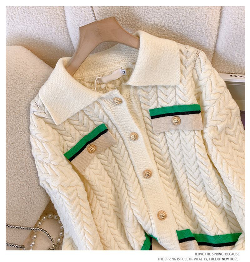 Women's Clothing Knitted new style women's autumn temperament casual fashion wide leg pants two piece suit lapel long_voghion.com