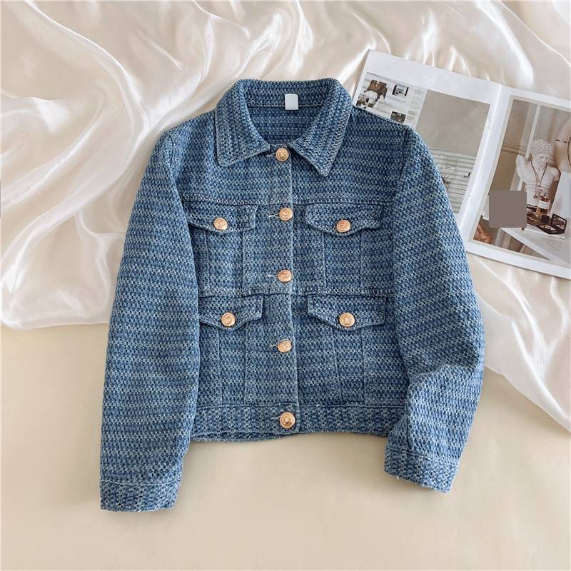 Women's Clothing Spring And Autumn Fashionable Small Fragrance Style New Denim Jacket Women's Slim Versatile Short Jacket Top Trend_mkmklike.com