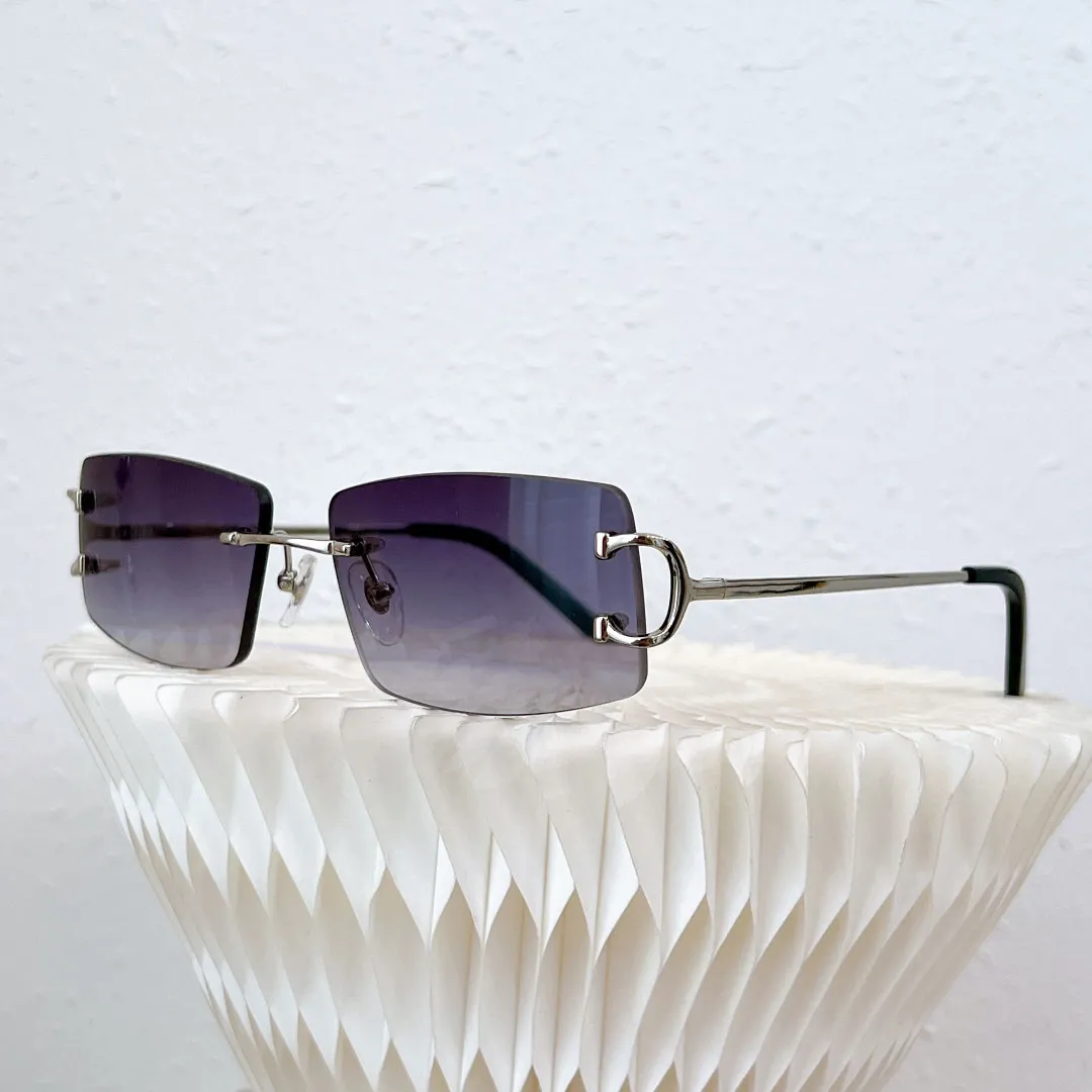 Occhiali da sole da uomo in oro lucido platino platino metallo quadrato occhiali da donna vintage di alta qualità Con scatola originale e_voghion.com