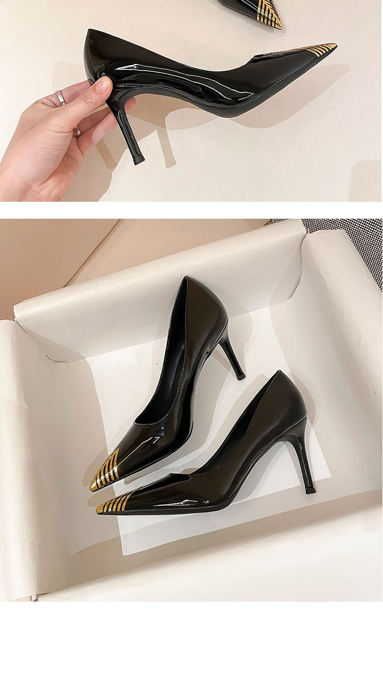 Echtes Leder Spitzschuh Kleine Parfüm High Heeled Single Damenschuhe Französisch Pendler Sommer Slim High Heels_voghion.com