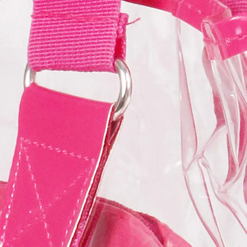 Candy color Transparent Bags Summer Package PVC clear Beach Jelly Crystal Shoulder Bag Women Handbag drop 240731_voghion.com
