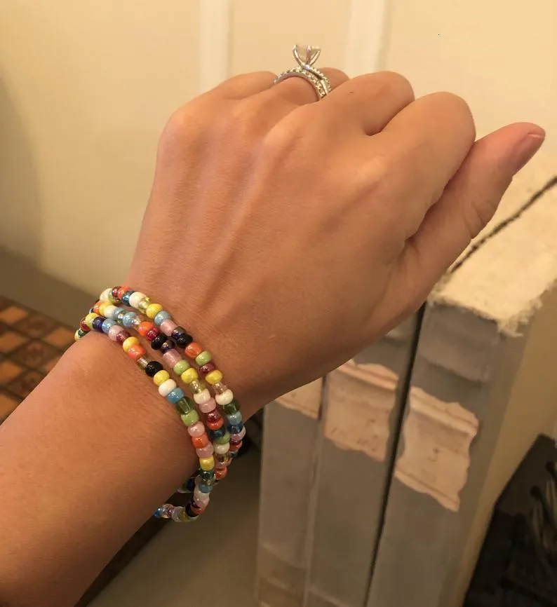 Kette Einfach Moud Multicolor Boho Handgemaachte Elastesche Som Perlen Armbänner fir Fraen Bijouen Perséinlechkeet Strand_voghion.com