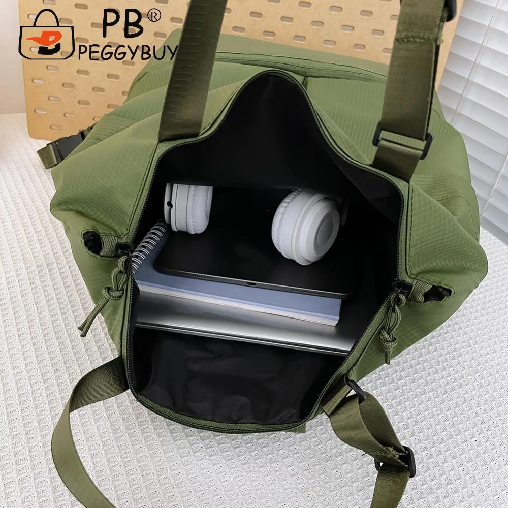 Unisex Travel Backbag Lightweight Women&Men Carry On Backpack Large Capacity Solid Colour Multifunctional Versatile_voghion.com