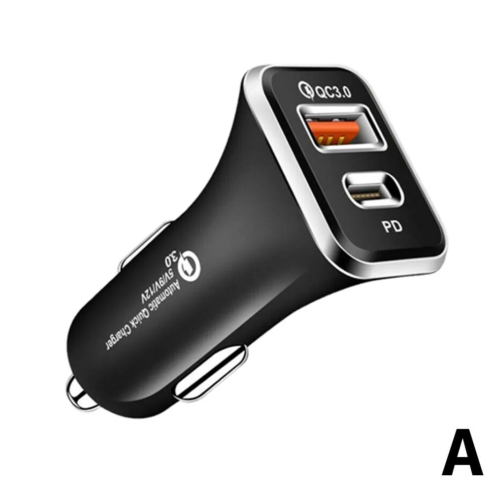 Quick Charge 3.0 PD Mobile Phone 2 Port USB Fast For IPhone 7 8 X XS Tablet Car Charger_voghion.com