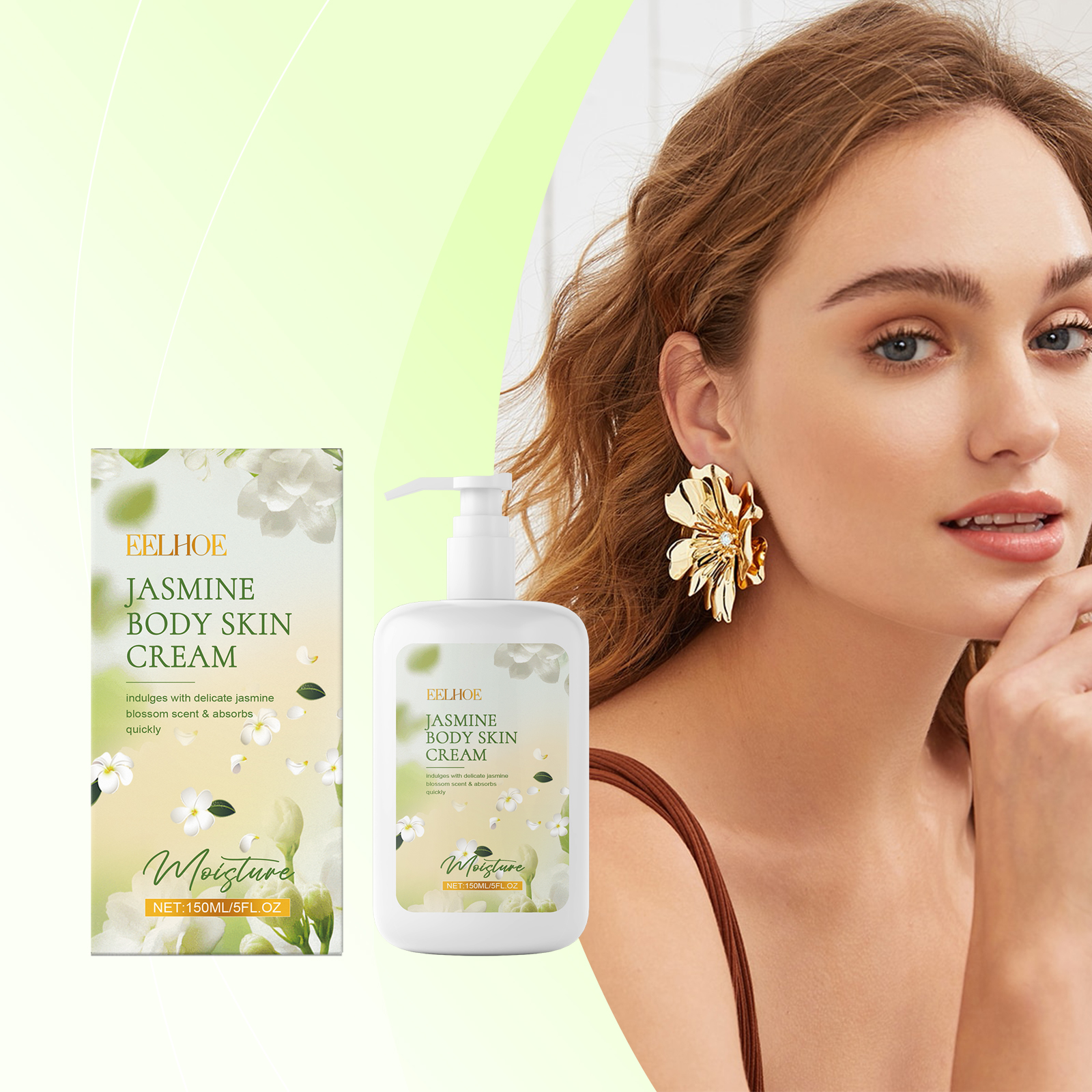 EELHOE Jasmine Moisturizing And Nourishing Body Lotion Moisturizes And Hydrates The Skin, Making It Smooth And Delicate_voghion.com