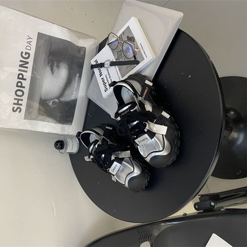 Baixiangni 2024 Otoño/Invierno Nueva edición coreana Cabeza redonda Fondo grueso Bizcocho Versátil Cuero genuino Casual_voghion.com