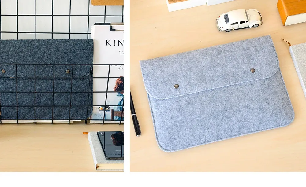 Laptoptasche aus Wollfilz, Hülle für 11, 12, 13, 15,6 Zoll Book Air Pro, Hülle für MateBook mit Mauspad oder Power Mini-Pack_voghion.com