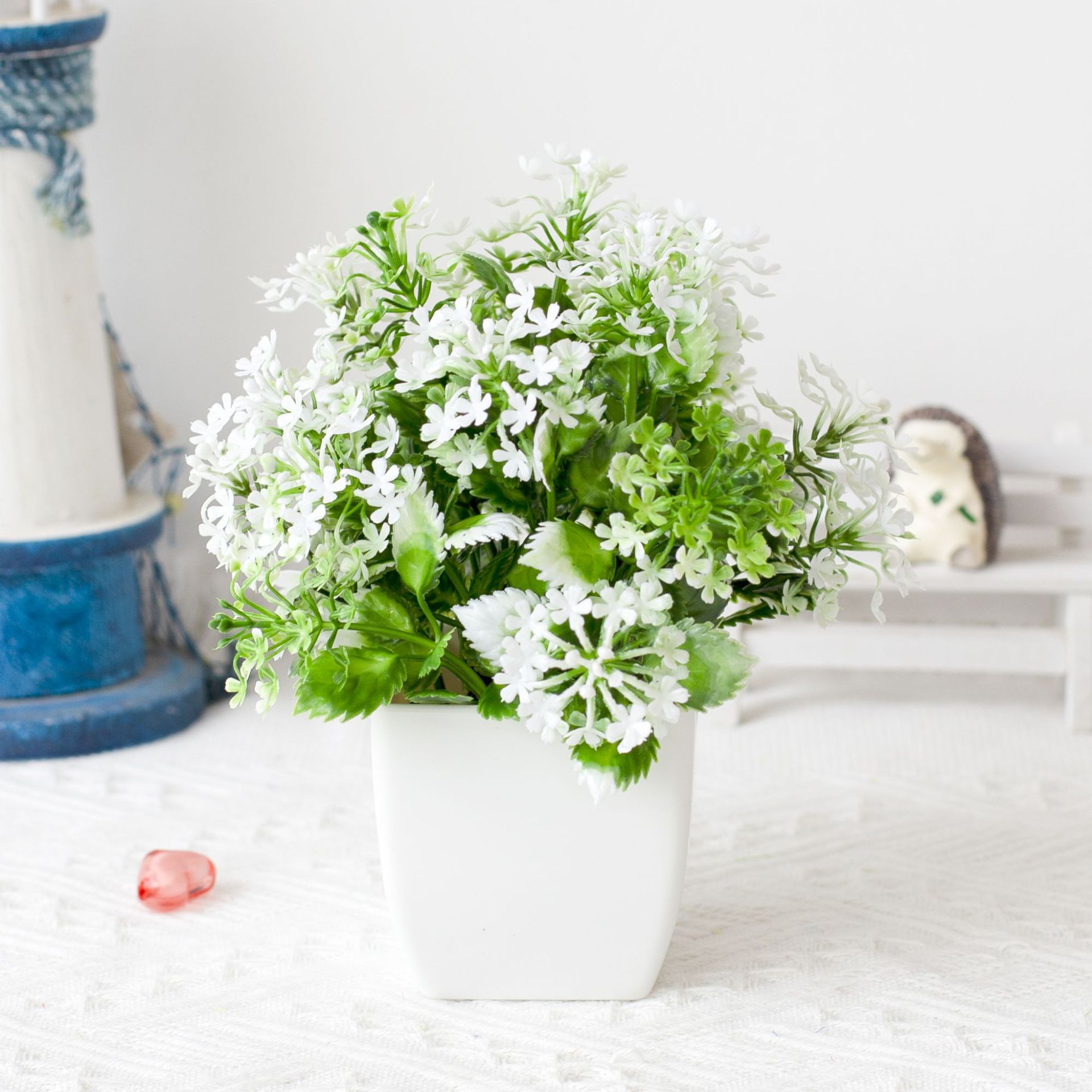 Vendita piante di simulazione piante piante verdi decorazione da interno ed esterno bonsai di plastica 19 maglie piccola erba colorata piccole piante in vaso_voghion.com