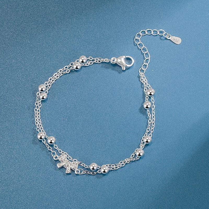 Prachtige armband met dubbele laag en strikontwerp, vriendschapsarmbanden met kralen, verstelbare, sterke sieraden voor vrouwen_voghion.com