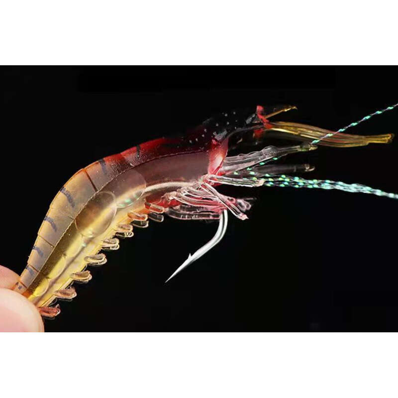 Appât biomimétique souple pour la pêche aux crevettes Luya Mandarin, appât pour bar noir à bouche retournée_voghion.com