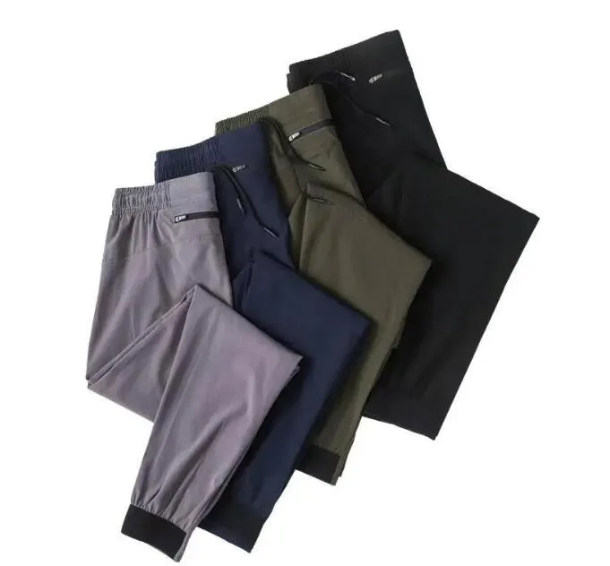 2024 pants Men's Jogger Long Pants Sport Yoga Outfit Quick Dry Drawstring Gym Pockets Sweatpants Trousers Mens Casual_voghion.com