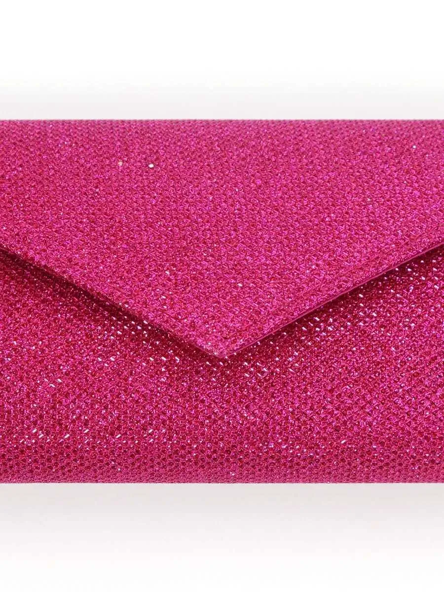 Womens envelope evening chain shoulder bag shiny sier long wallet womens wedding party clutch mini handbag Y241019_voghion.com