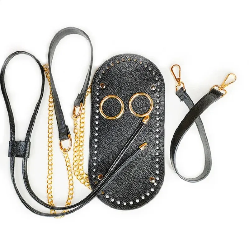 1 tracolla per borsa fatta a mano, set di fondi in pelle intrecciata con accessori hardware per zaino fai da te 240725_voghion.com