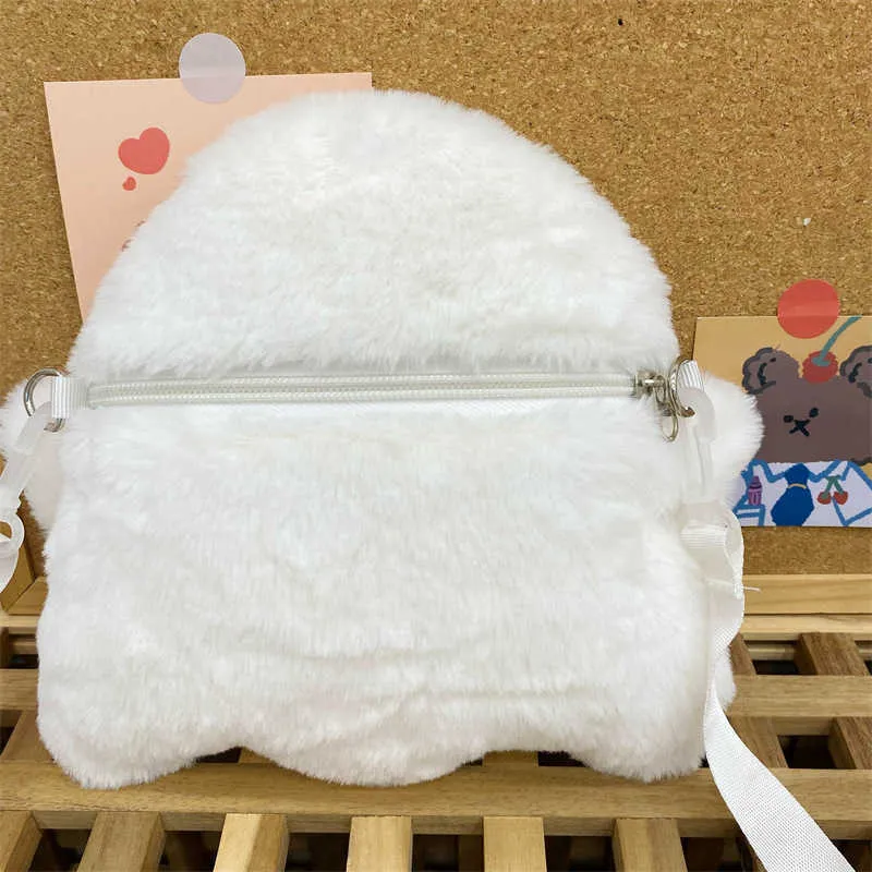 Herbst und Winter Neue süße Plüsch Spooky Ghost Halloween Geschenk Damen Tasche Schulter Crossbody Ba241022_voghion.com