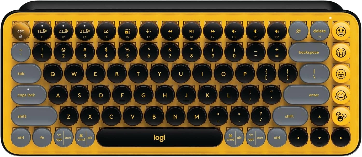 Wireless Mechanical Keyboard With Custom Emoji Keys And Tactile_voghion.com