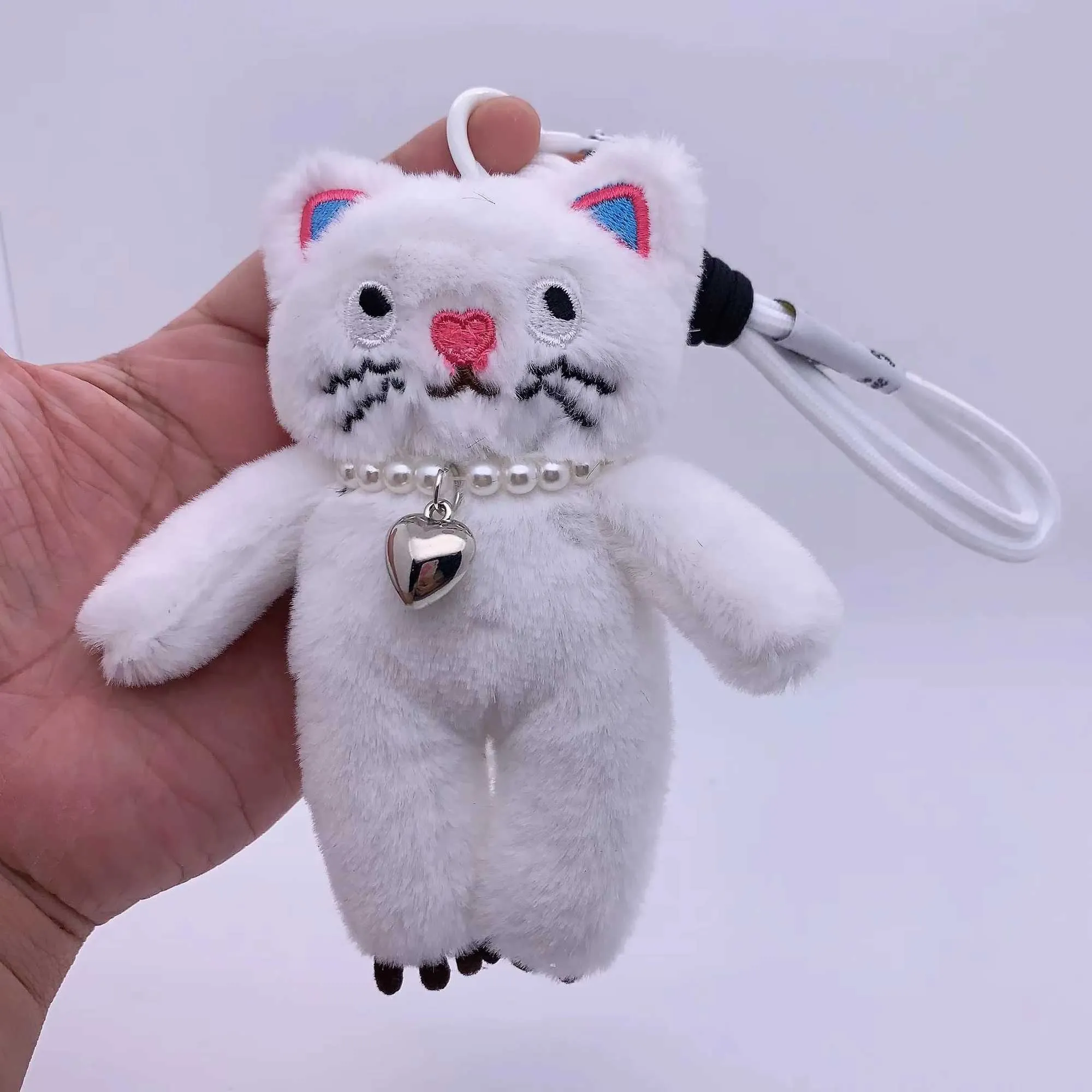 Breloc de pluș cu pisică Kaii de 15 cm, pandantiv pentru chei auto, decorare pentru păpușă și fete, accesorii pentru geantă Y241121_voghion.com
