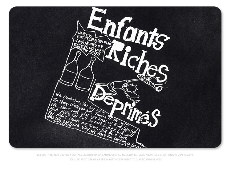 Vêtements pour hommes SUP | Nouvelle marque de mode d'été 2024 Rich Second Generation Melancholy Boys Creative Letter Perforated Washed_voghion.com