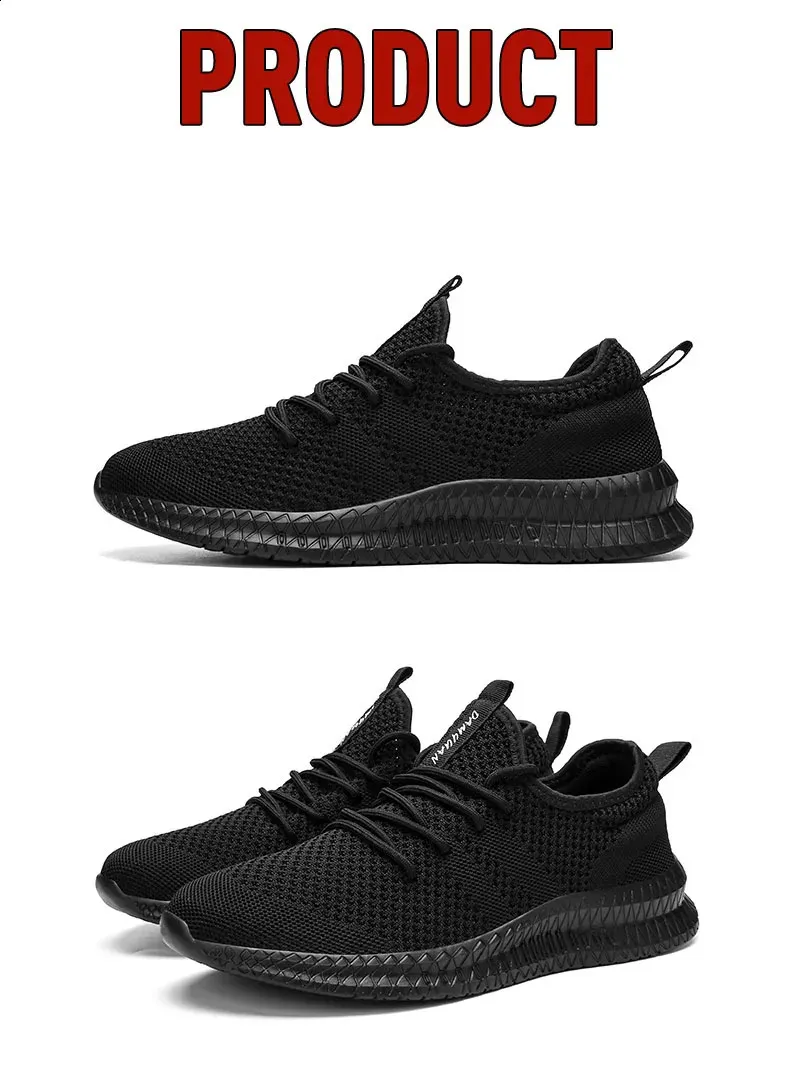 Baskets décontractées printemps-été tendance et confortables en maille pour hommes, chaussures Zapatos Hombre, grande taille 36-46 250122_voghion.com