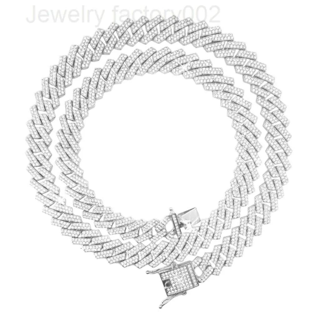 Fornitore di gioielli hip hop Collana direttamente all'ingrosso Iced Out Sier Gold Diamond Miami Catene a maglie cubane per uomo donna_voghion.com