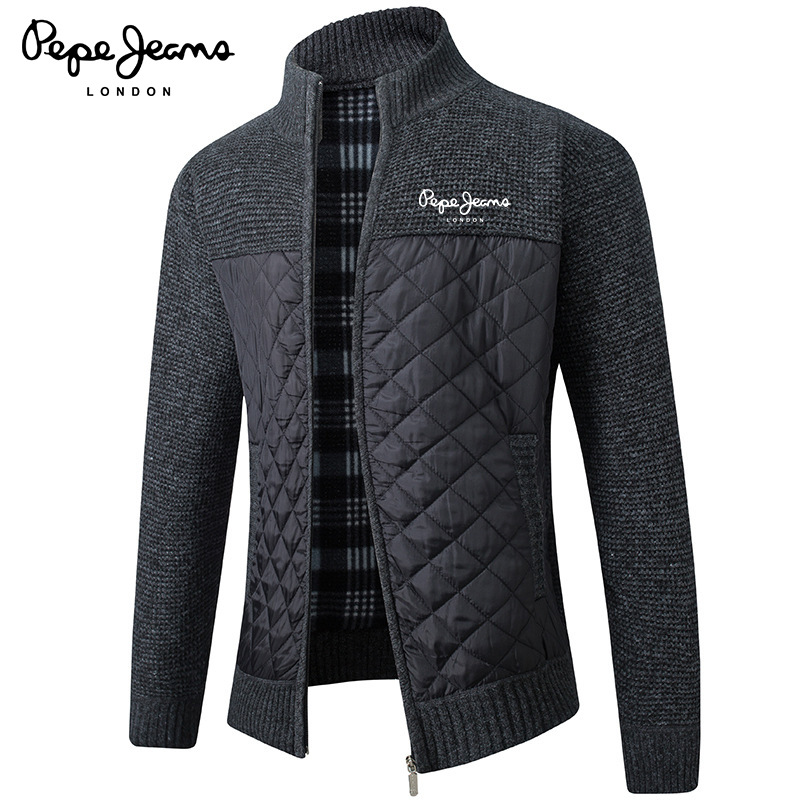 Suéteres de hombre, abrigos gruesos de terciopelo de moda, suéteres de cuello alto para hombre, chaquetas tipo cárdigan para jóvenes
