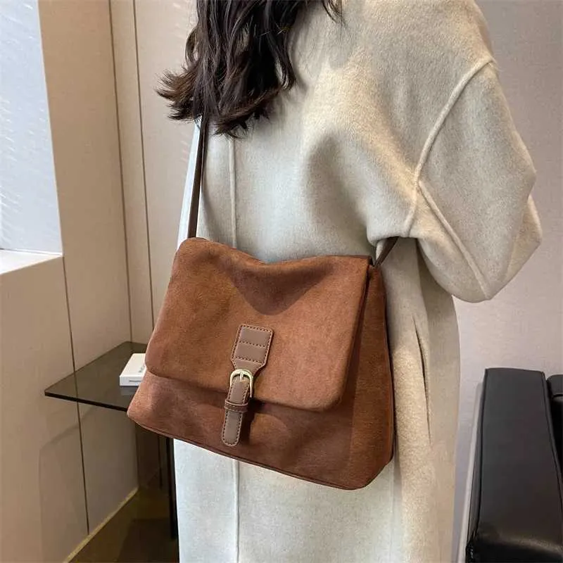 Damen Wildleder Umhängetasche Und Messenger Bag Schultertasche_voghion.com