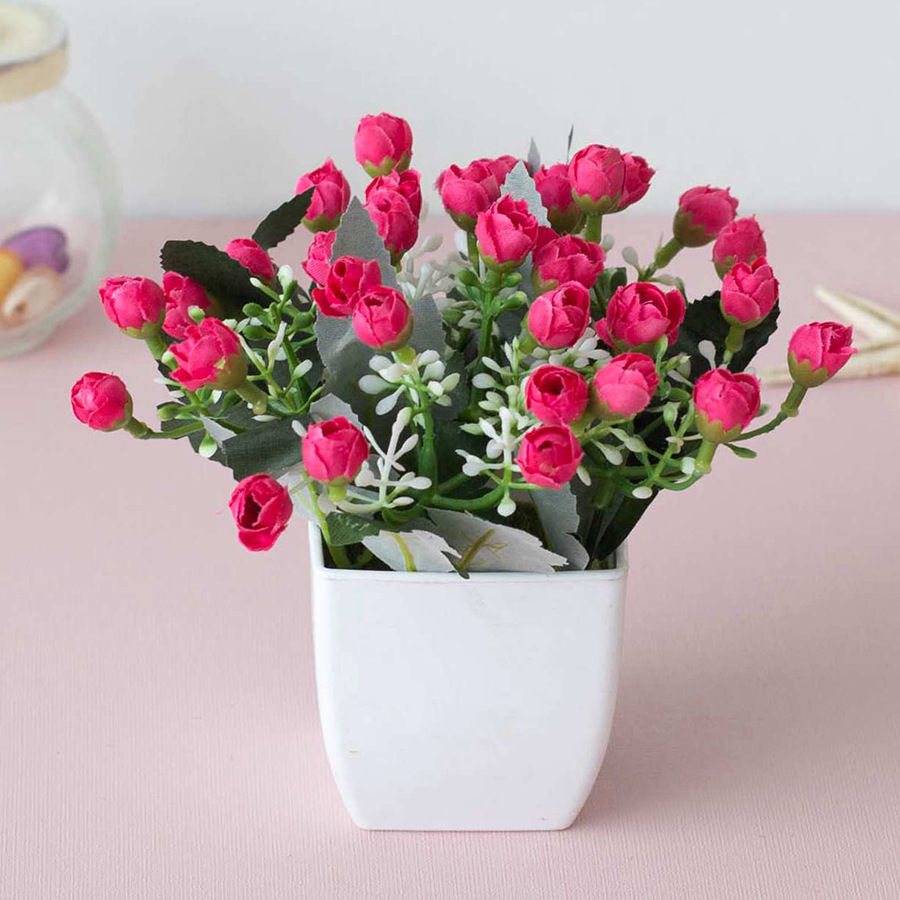 Simulazione di fiori set pavimento soggiorno mini ornamenti decorazione d'interni fiore di plastica arte tavolo da pranzo piccolo bonsai vaso di fiori_voghion.com