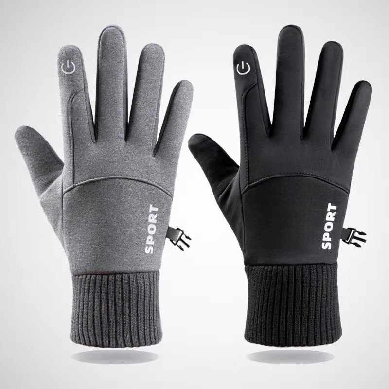 Guantes unisex para exteriores, de invierno, de forro polar, cálidos, con pantalla táctil, antideslizantes, para montar a caballo, esquí, impermeables, a prueba de viento, guantes deportivos
