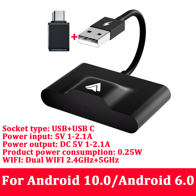 Wireless CarPlay Dongle For Andriod Car Navigation USB Adapter  Wireless Carplay Dongle Plug Play 5GHz Online Update_voghion.com