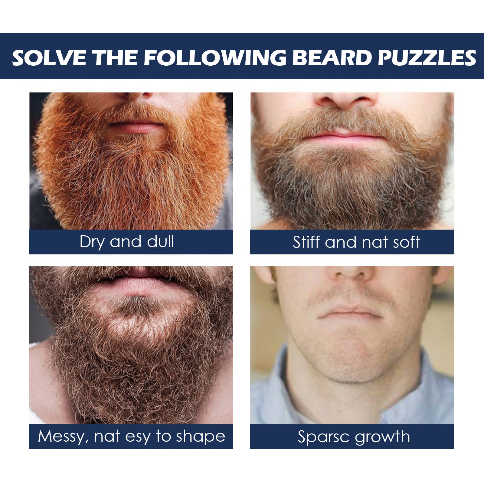EELHOE Beard Treatment Oil, Strong Fur Root Moisturizing Soft Brightening Men's Beard Nourishing Thick Hair Essential Oil_voghion.com