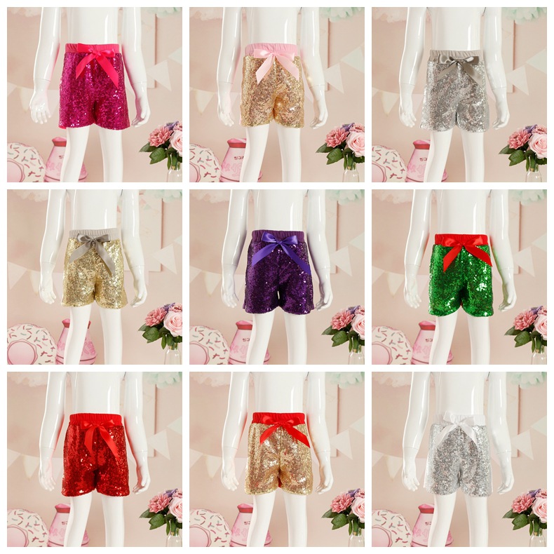 Mother&Kids Children's sequin shorts bow cotton close-fitting cotton boxers_voghion.com